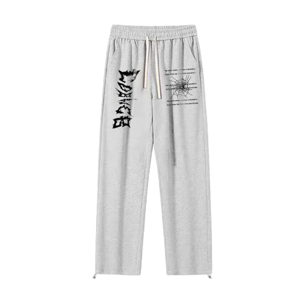 "Dark style cool spider wrapped letters" Sweatpants