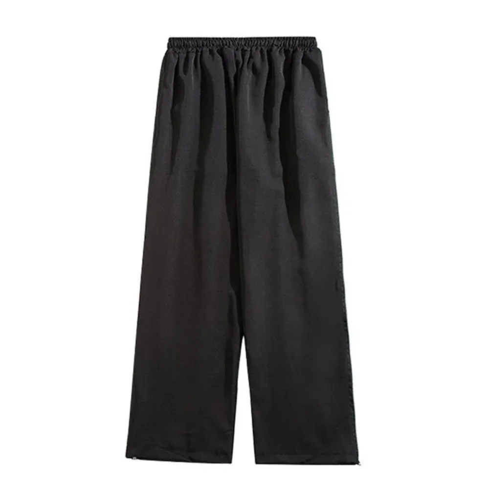 "High street Straight Zipper" Sweatpants