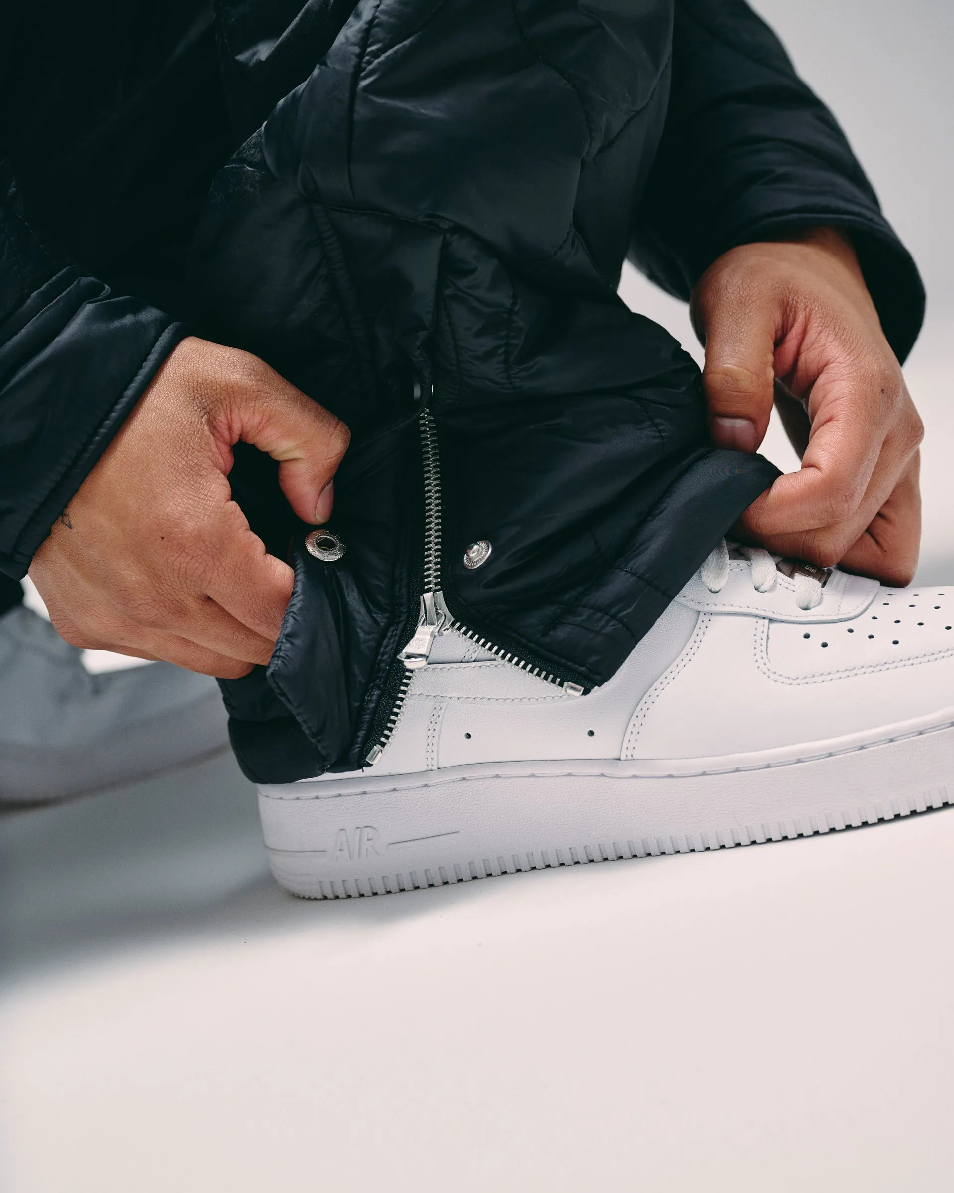 "Hives" Black Quilted Pants