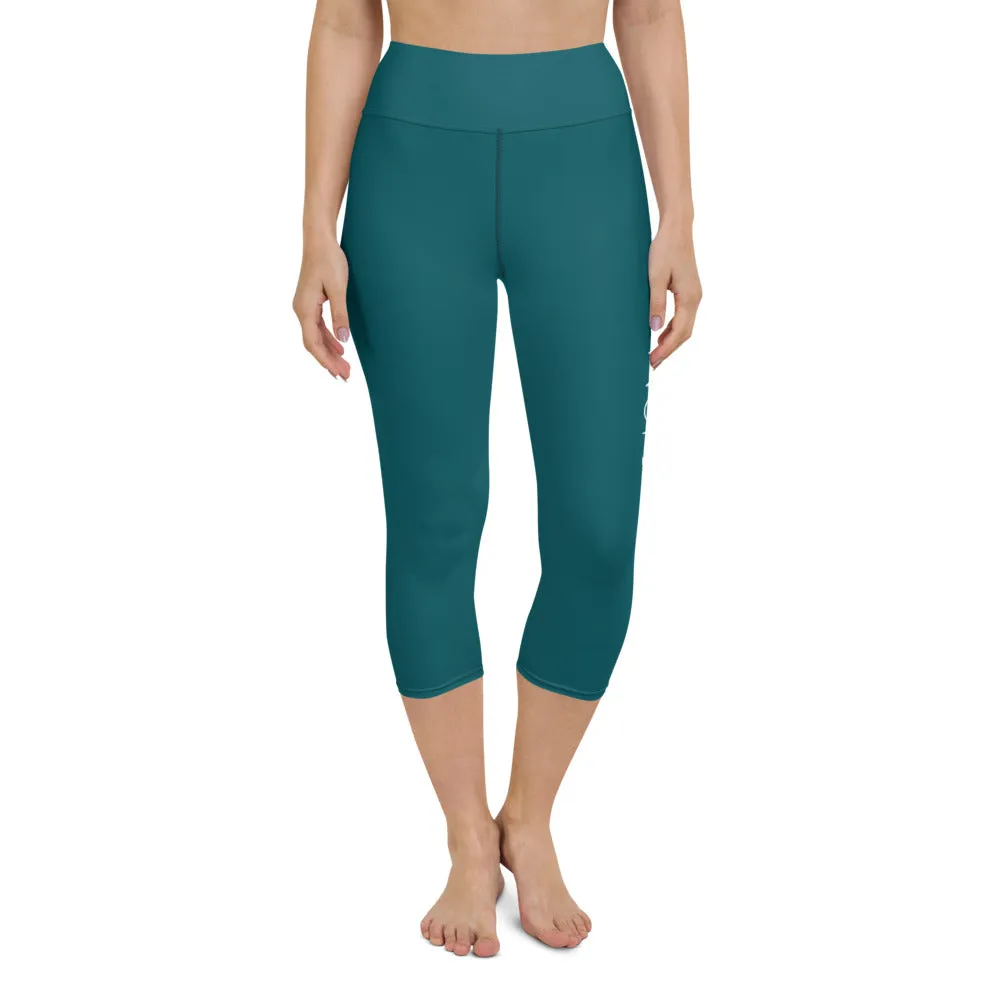 "NOMAD'R- TEAL" Yoga Capri Leggings