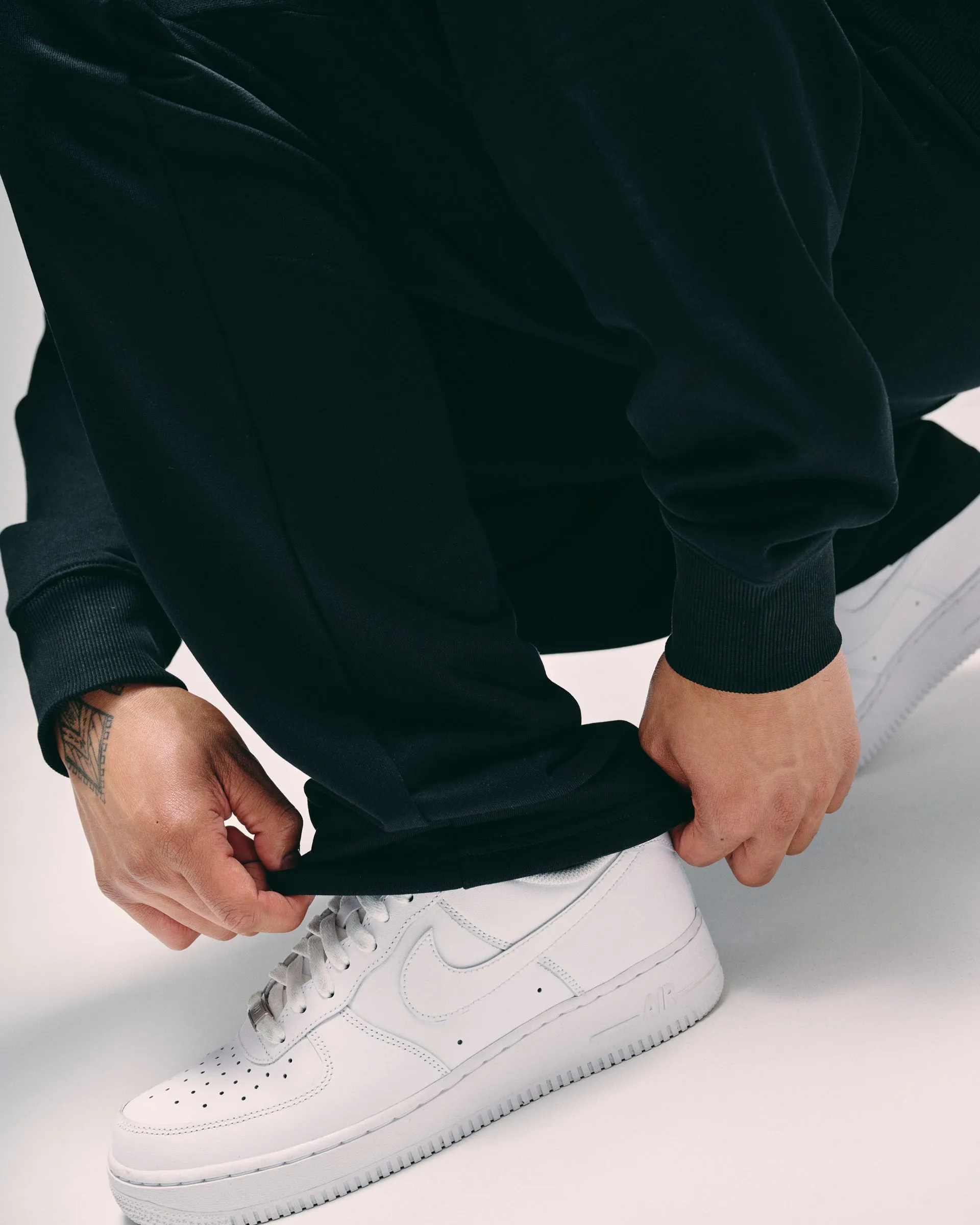 "Sure" Black Drawstring Joggers