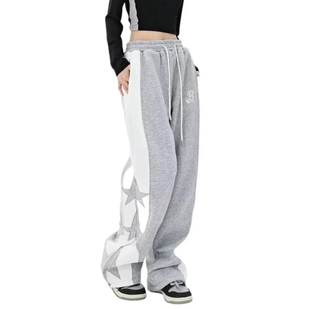 "Urban Letter Embroidery Zipper" Sweatpants
