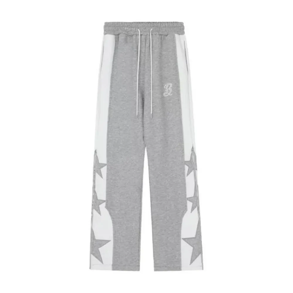 "Urban Letter Embroidery Zipper" Sweatpants