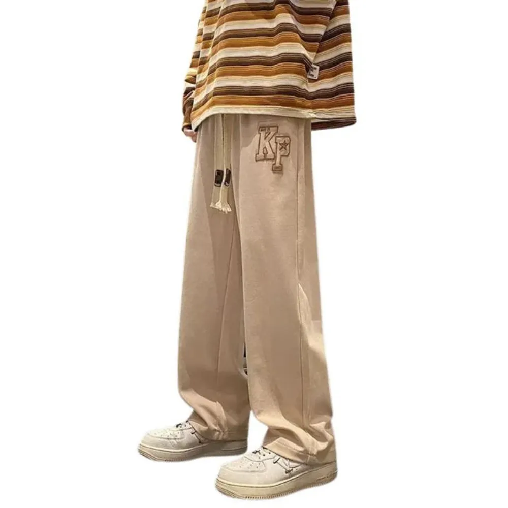 "Vintage Letter Embroidery" Sweatpants