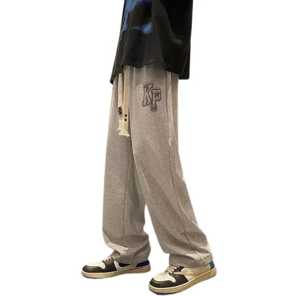 "Vintage Letter Embroidery" Sweatpants