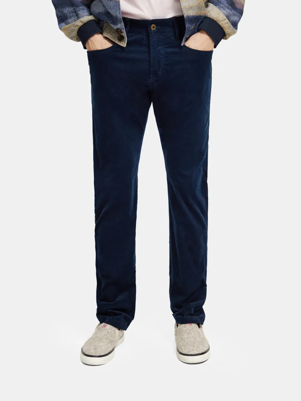 Ralston Regular Slim-fit Corduroy Pants - Steel 174036