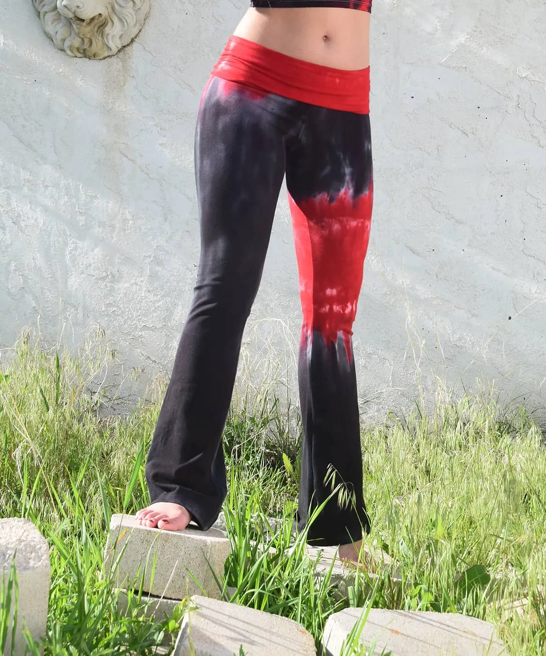 Red Chakra Tie Dye Yoga Pants
