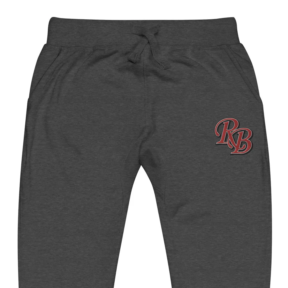 Retro Black Lettered Unisex fleece sweatpants