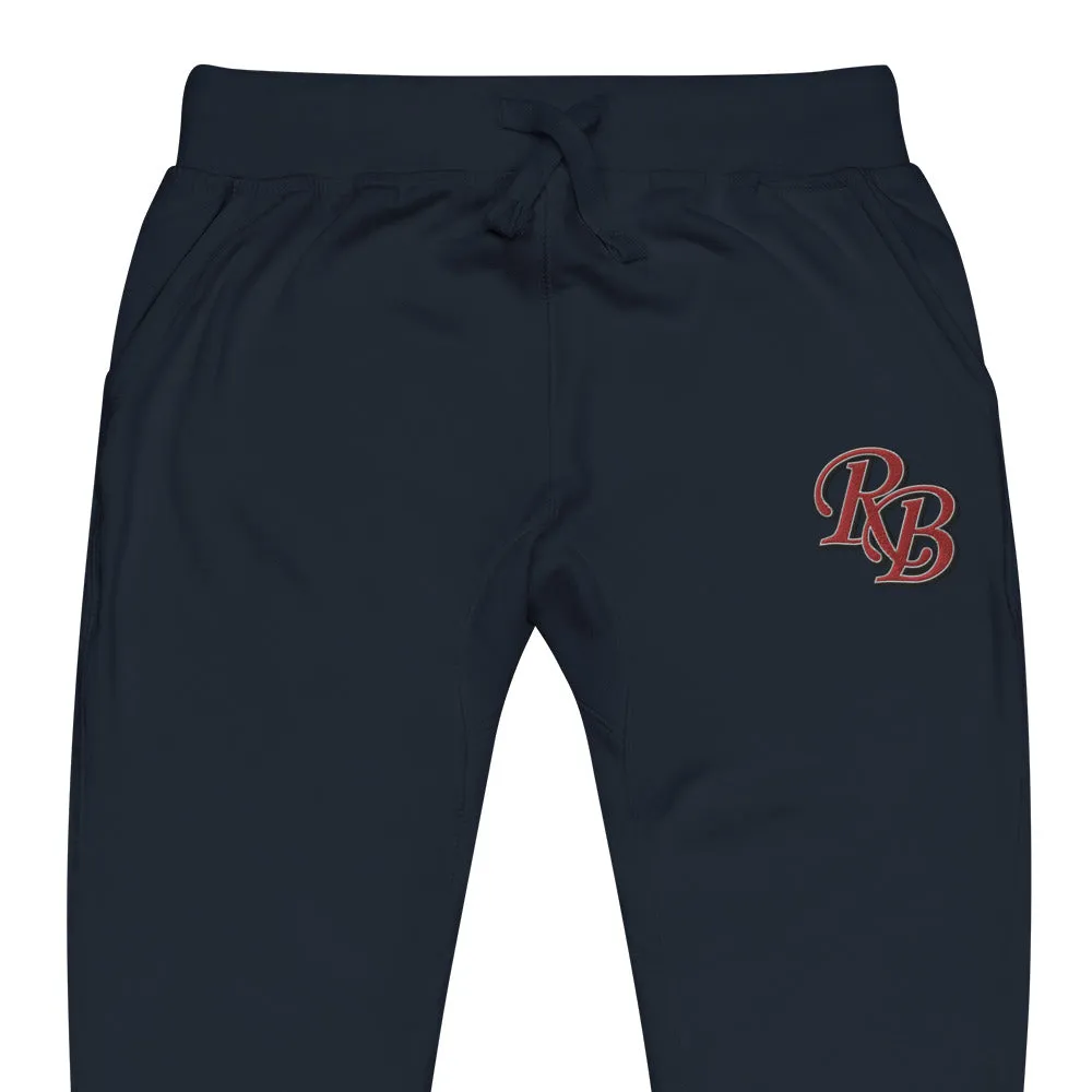 Retro Black Lettered Unisex fleece sweatpants