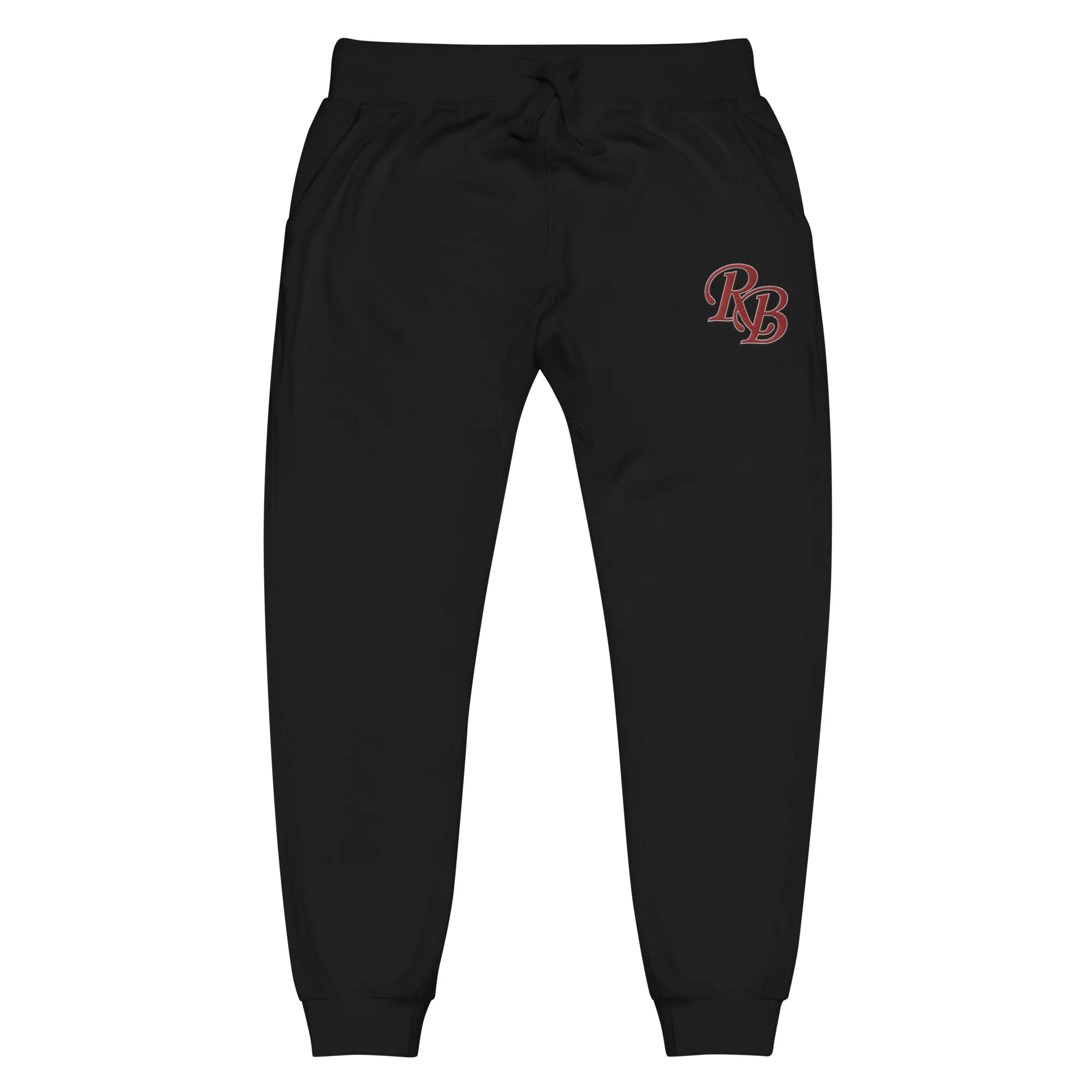 Retro Black Lettered Unisex fleece sweatpants