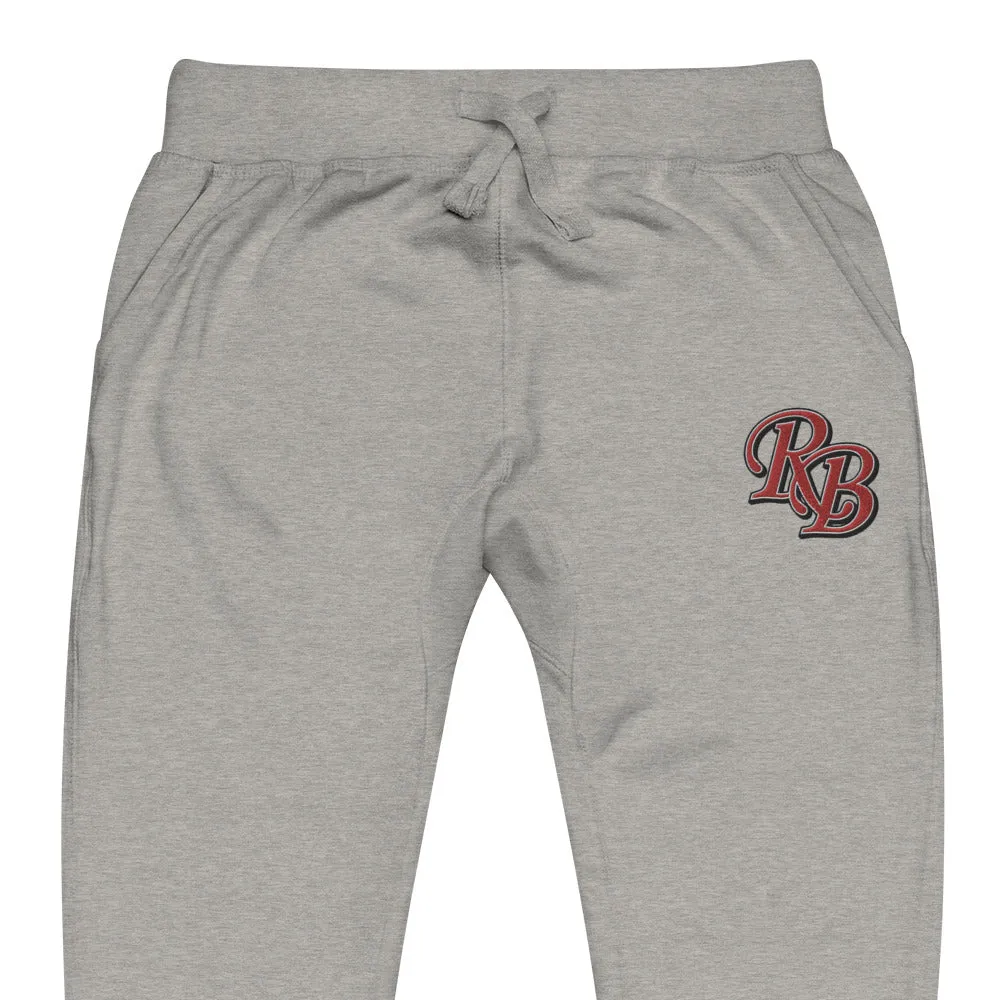 Retro Black Lettered Unisex fleece sweatpants
