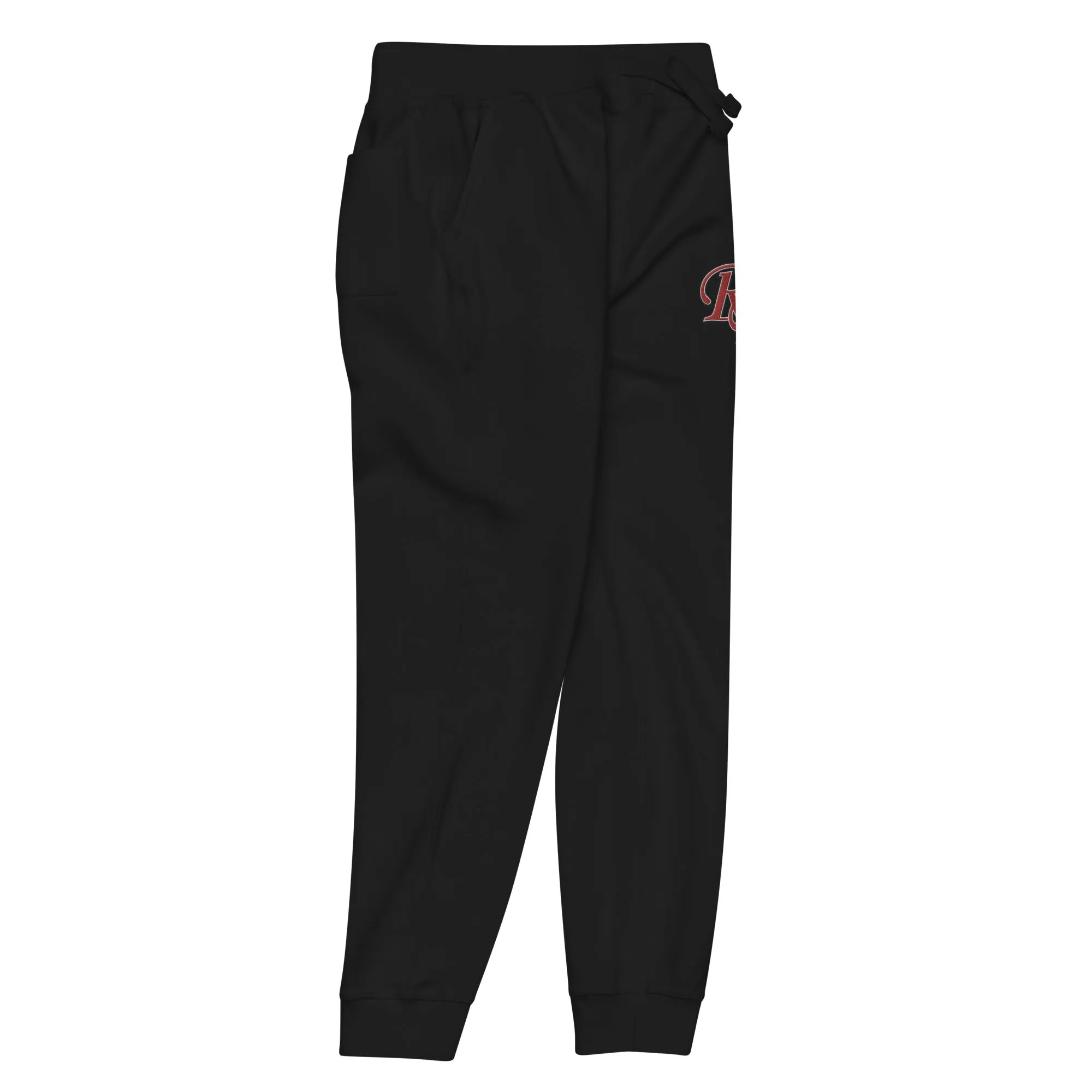 Retro Black Lettered Unisex fleece sweatpants