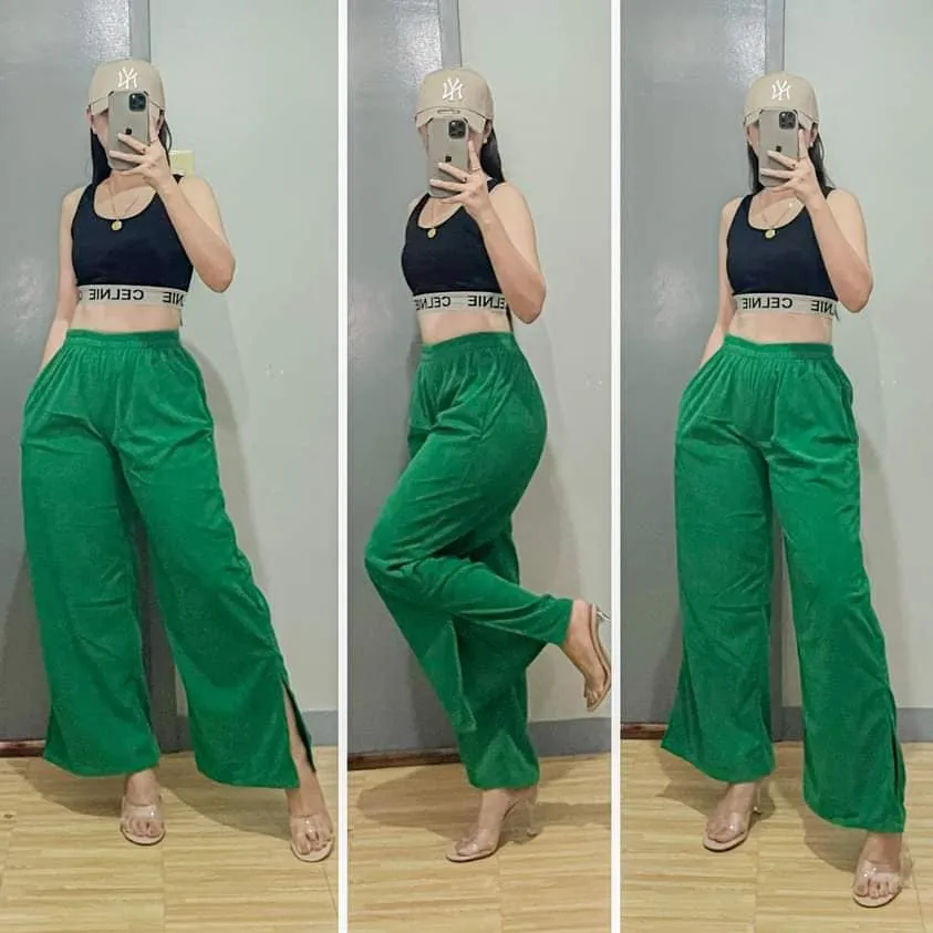 Retro Slit Pants  (CORDUROY)