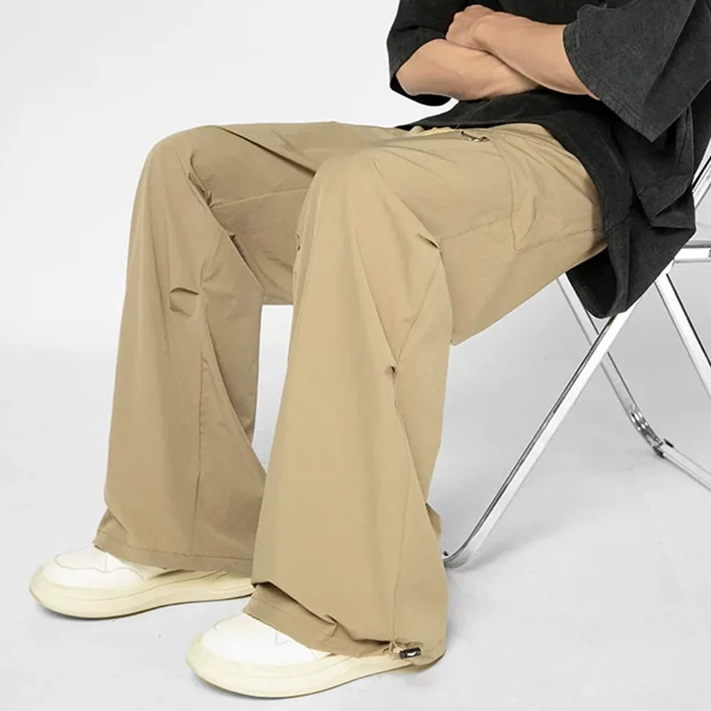 Retro Thin Paratrooper Charge Cargo Sweatpants
