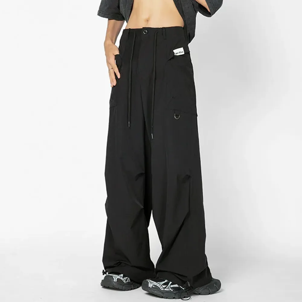 Retro Thin Paratrooper Charge Cargo Sweatpants