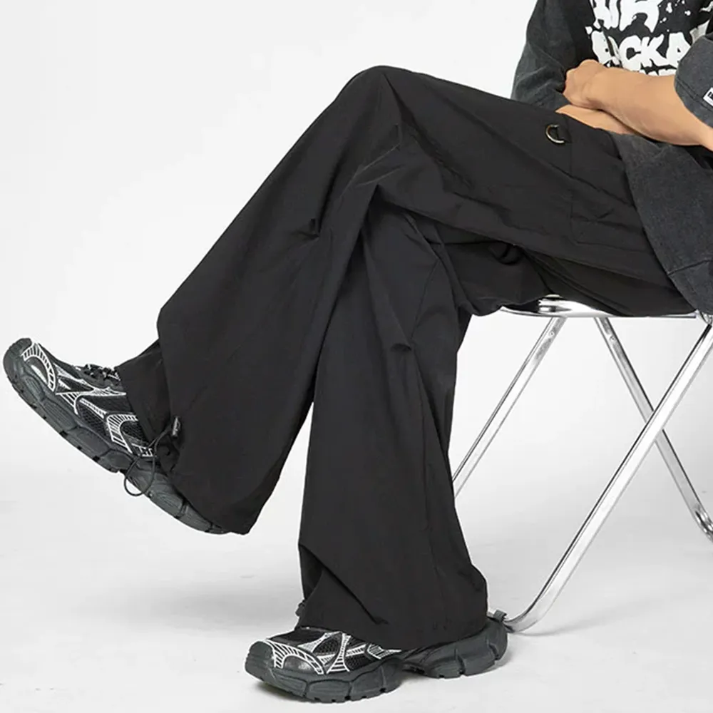 Retro Thin Paratrooper Charge Cargo Sweatpants