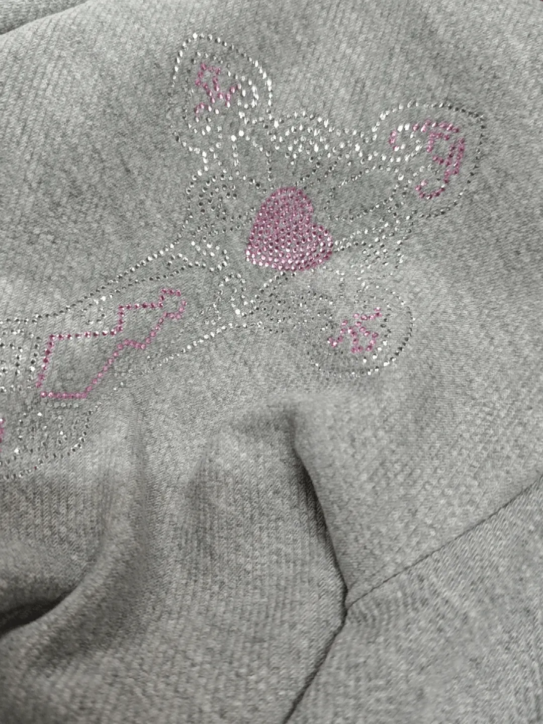 Rhinestone Cross Cargo Sweatpants