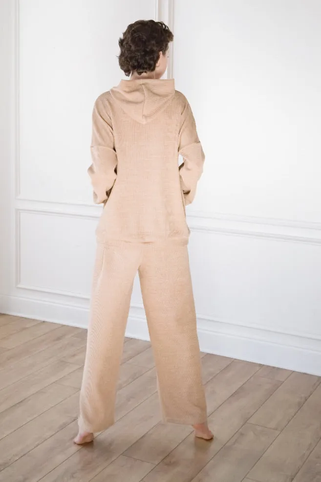 Rib-Knit Hoodie and Sweats
