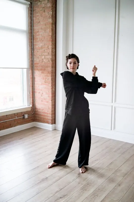 Rib-Knit Hoodie and Sweats