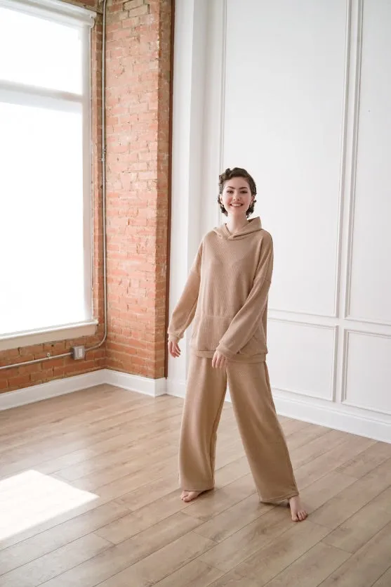 Rib-Knit Hoodie and Sweats