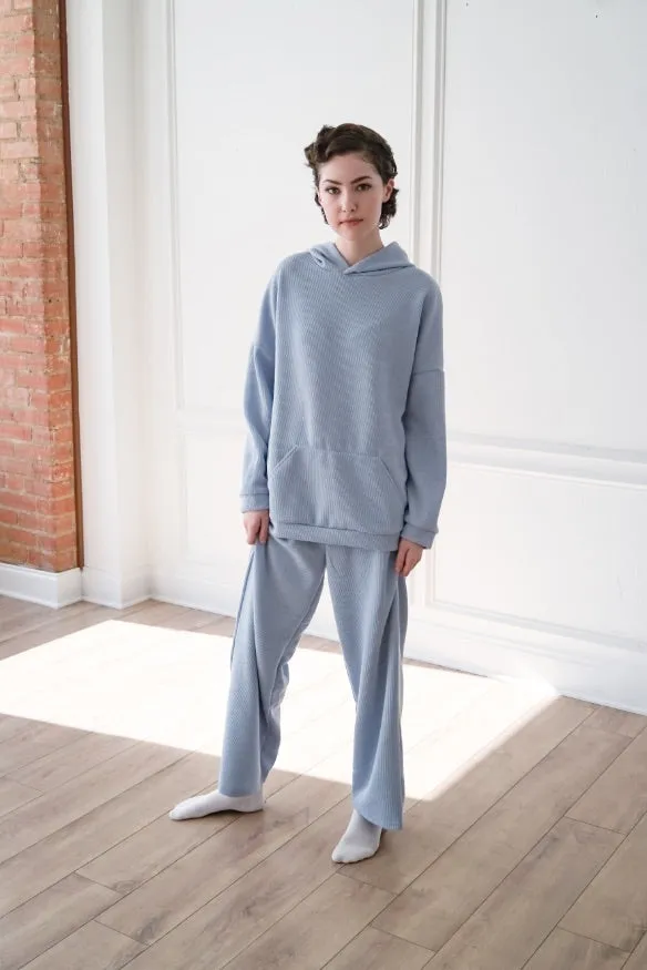Rib-Knit Hoodie and Sweats