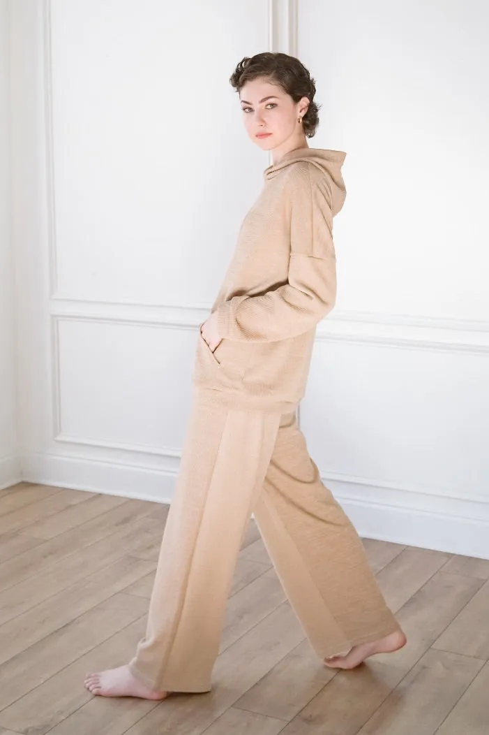 Rib-Knit Hoodie and Sweats