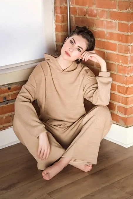 Rib-Knit Hoodie and Sweats