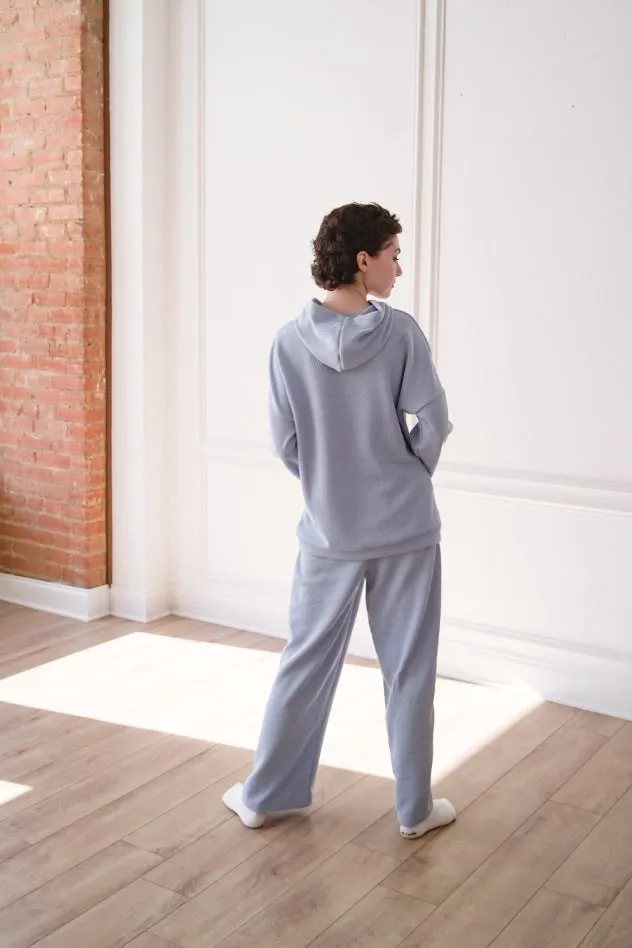 Rib-Knit Hoodie and Sweats