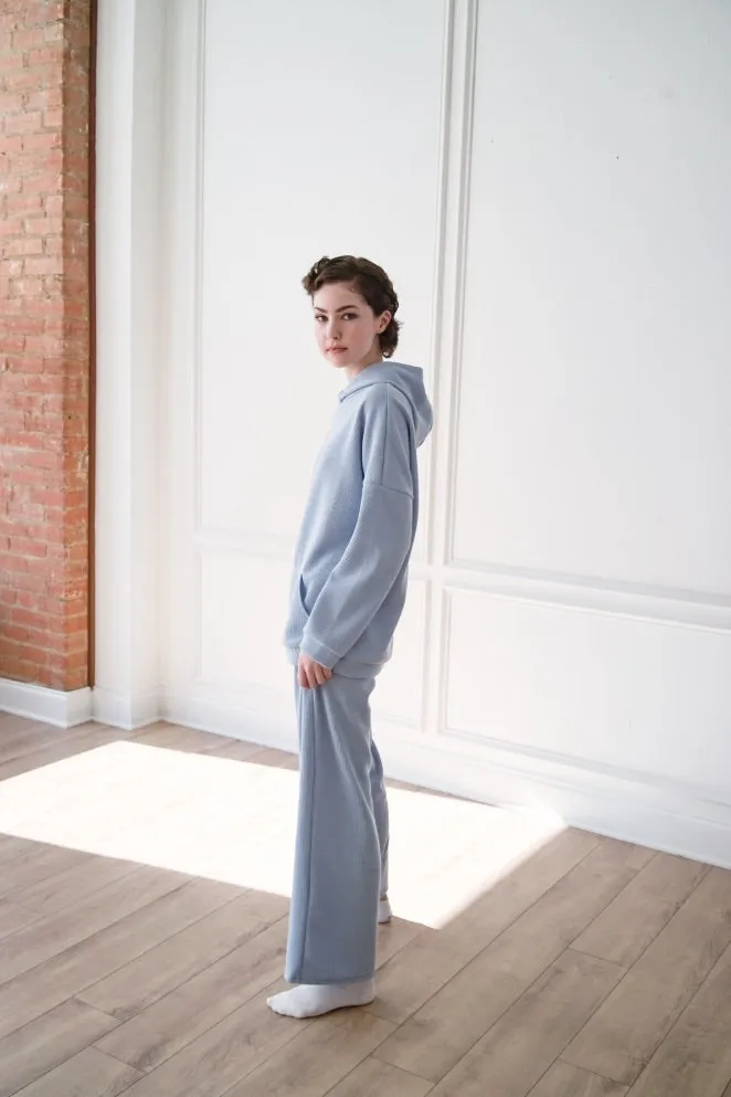 Rib-Knit Hoodie and Sweats