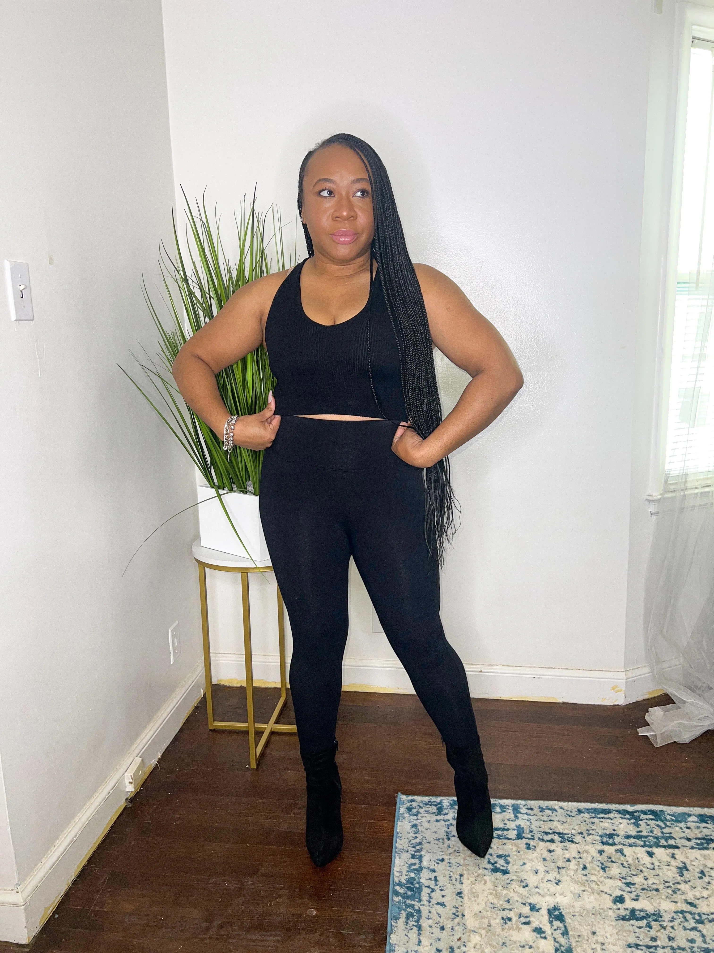 Ribbed V-neck Bralette