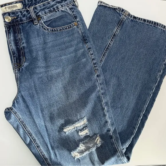 Rock &amp; Roll Denim High Rise Palazzo Flare 33x34
