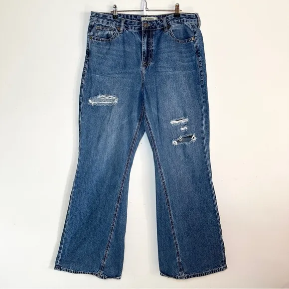Rock &amp; Roll Denim High Rise Palazzo Flare 33x34