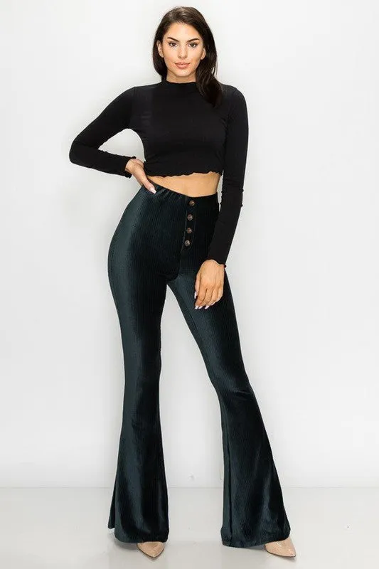 ROLLA VELVET STRETCH FLARES