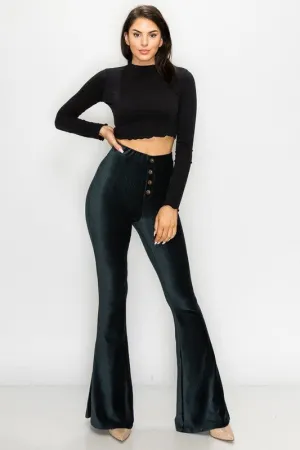 ROLLA VELVET STRETCH FLARES