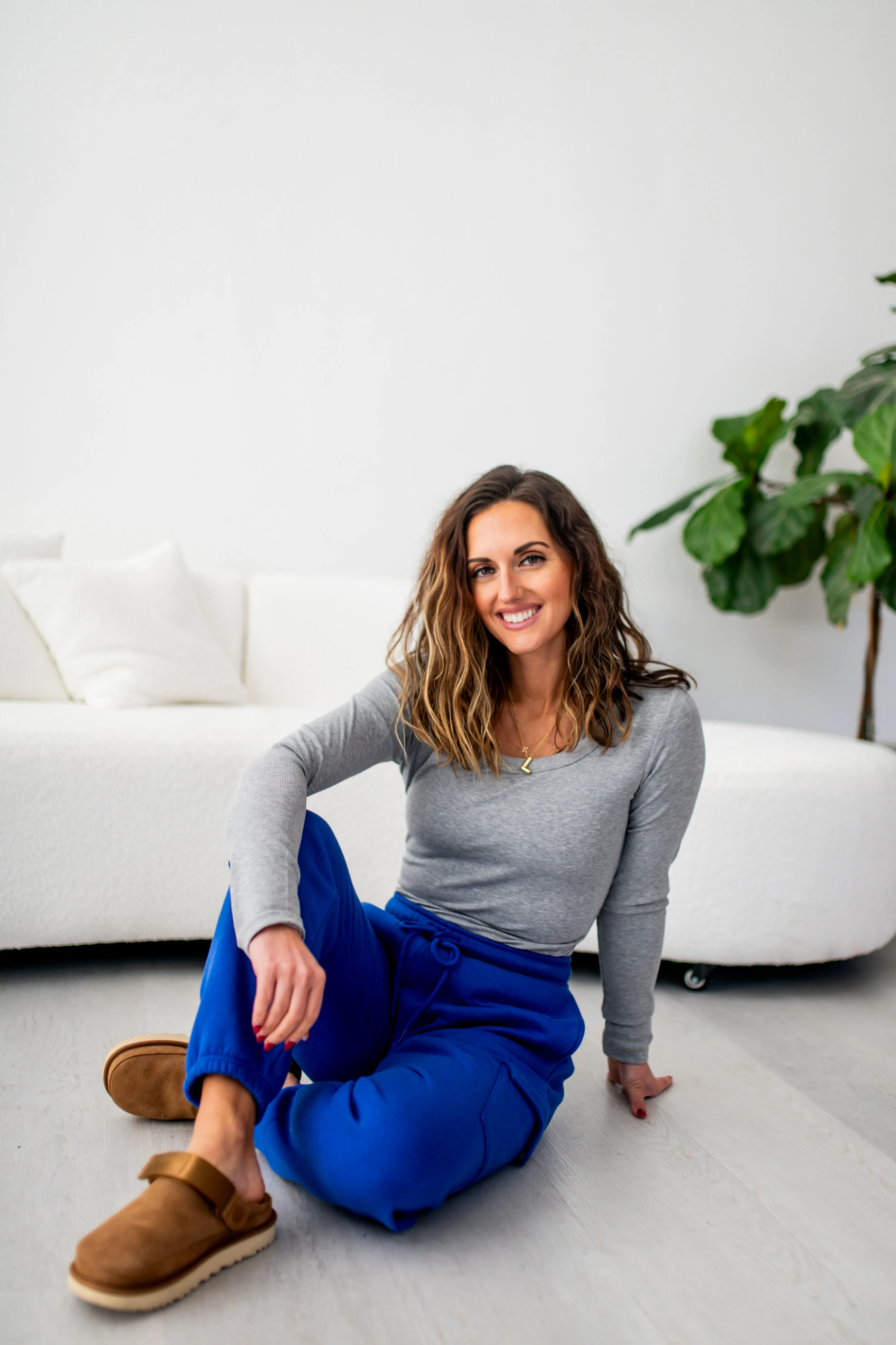 Royal Blue Cargo Fleece Relaxed Sweatpants