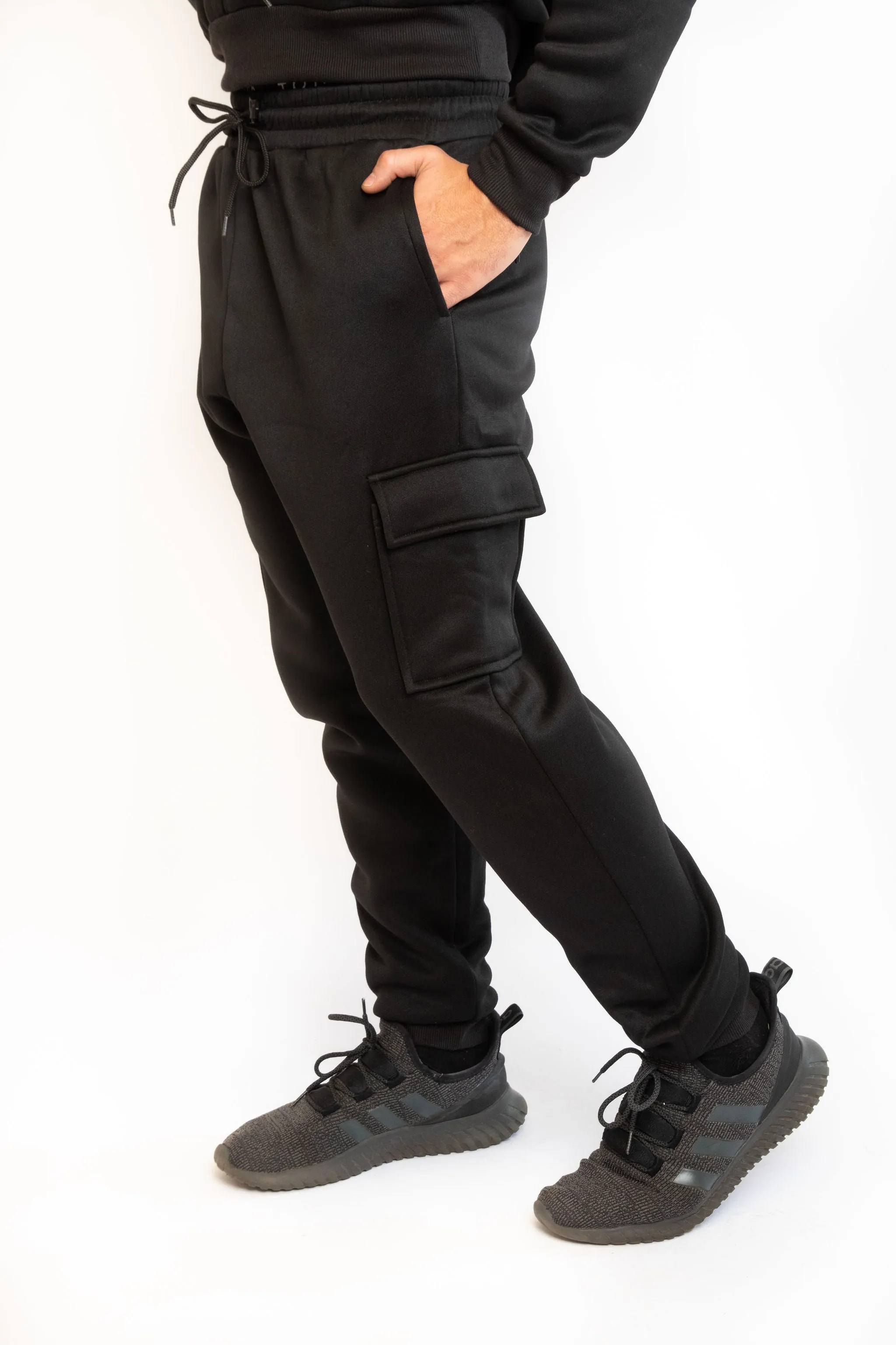 S&P Black Cargo Sweatpants