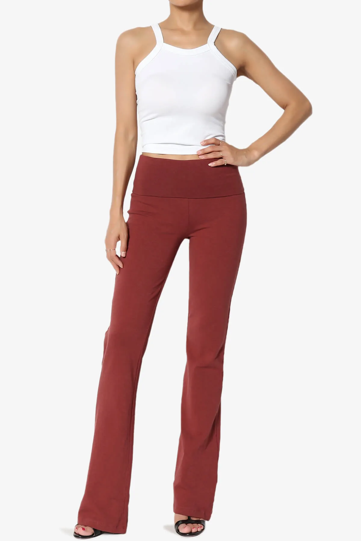 Sara Foldover Waist Yoga Pants PLUS