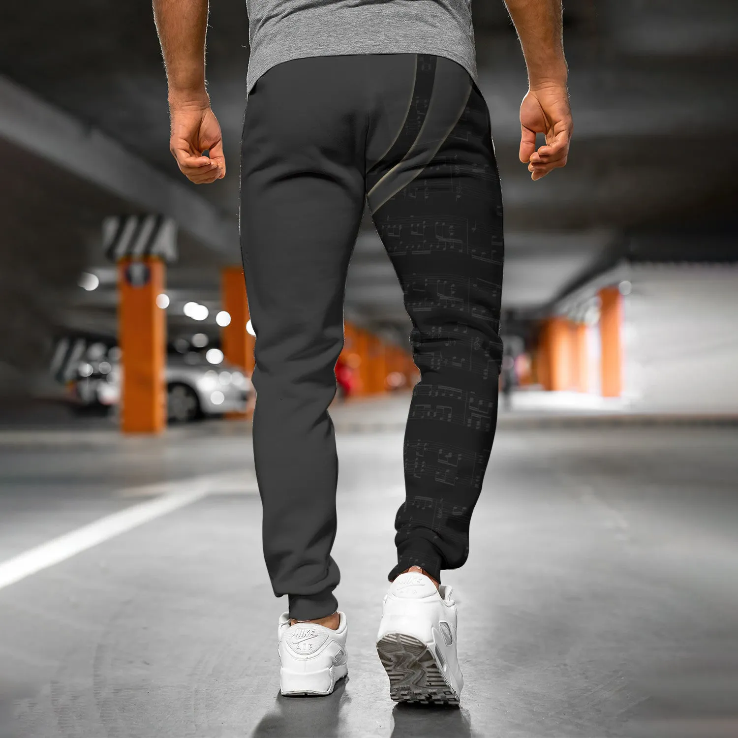 Saxophone Pants Saxophonist 3D Sweatpants Saxophone Jogger Blue