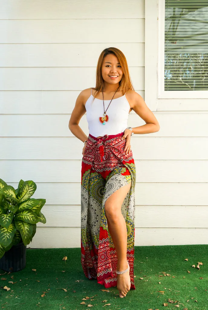 Scarlet Mandala Palazzo Wrap Pants