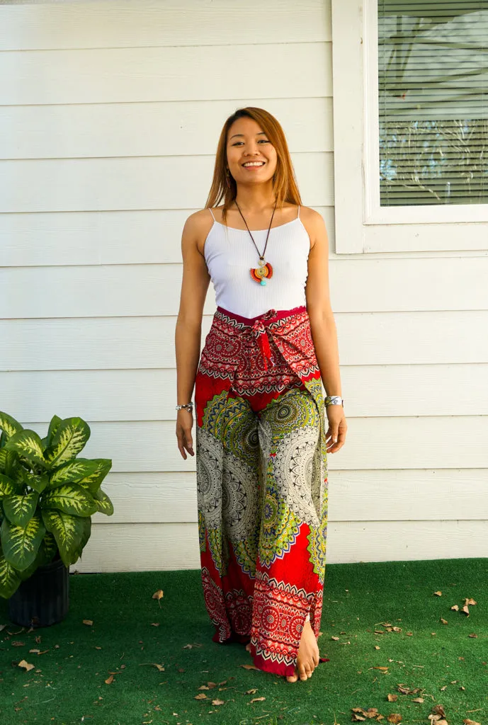 Scarlet Mandala Palazzo Wrap Pants