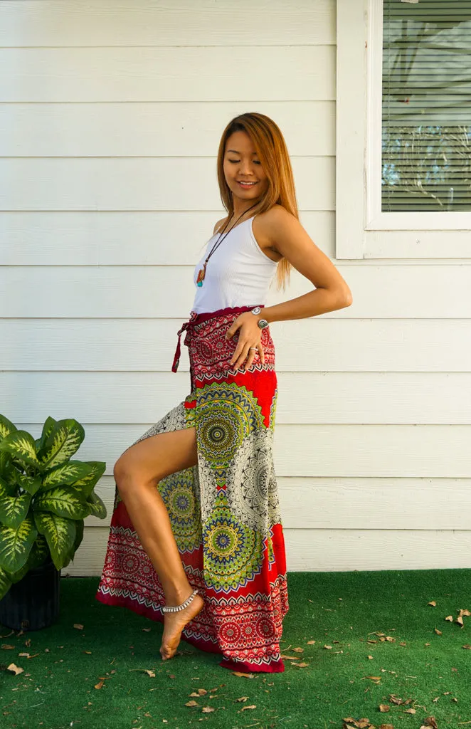 Scarlet Mandala Palazzo Wrap Pants