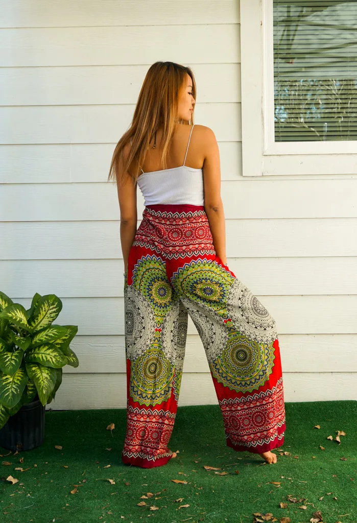 Scarlet Mandala Palazzo Wrap Pants