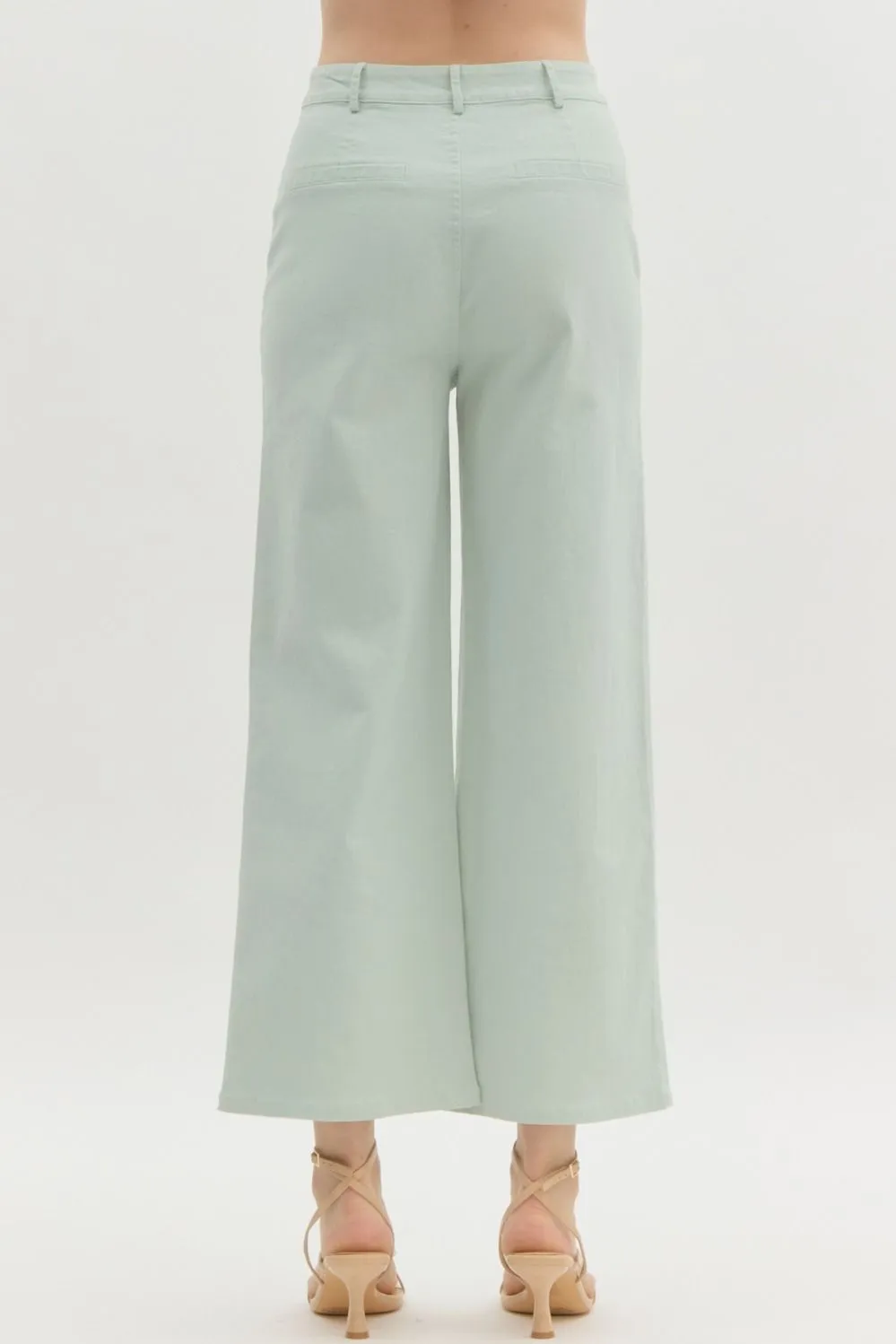 SEAFOAM CROP PANTS
