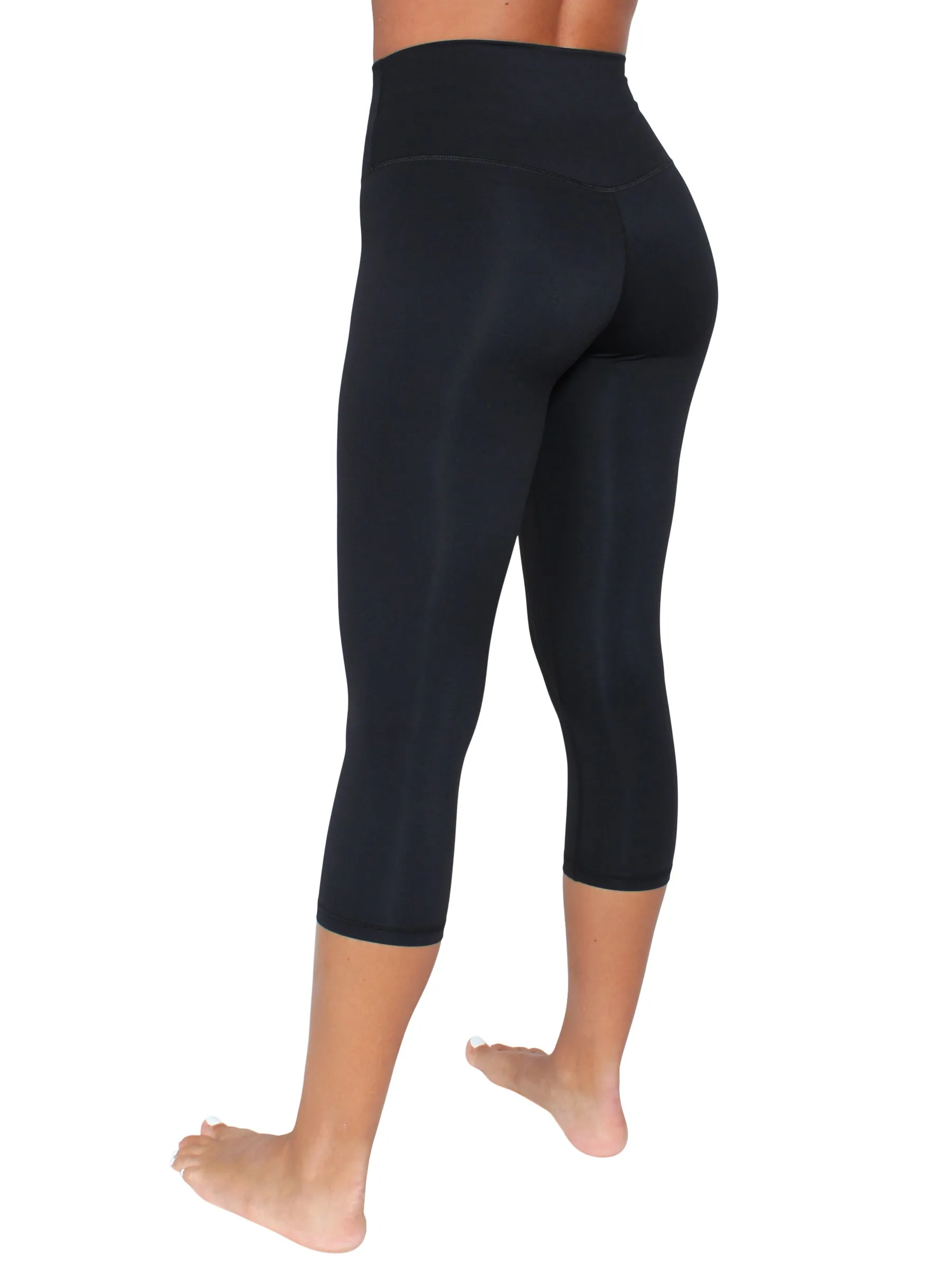 Seamless Front Capri - Black