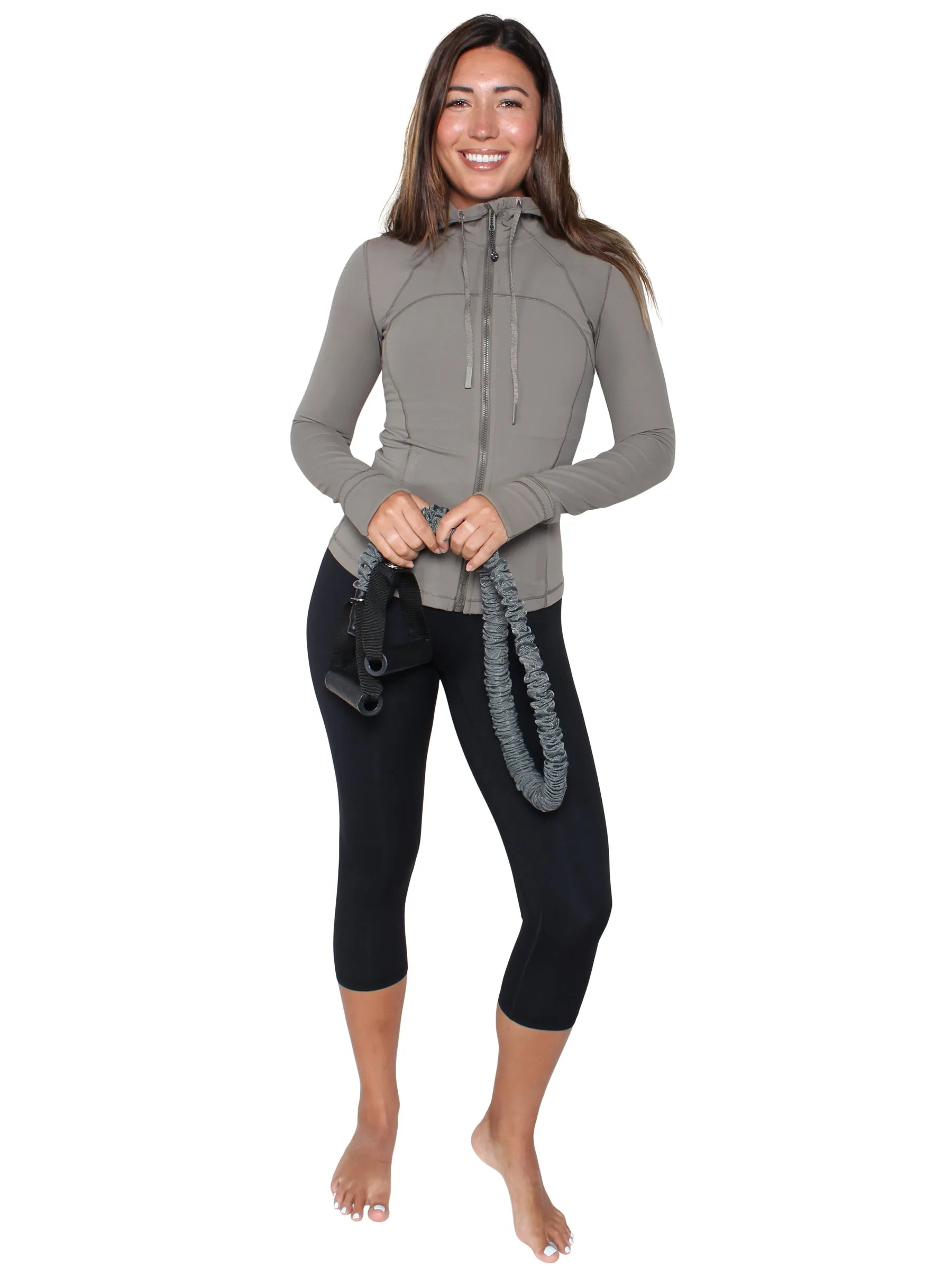 Seamless Front Capri - Black