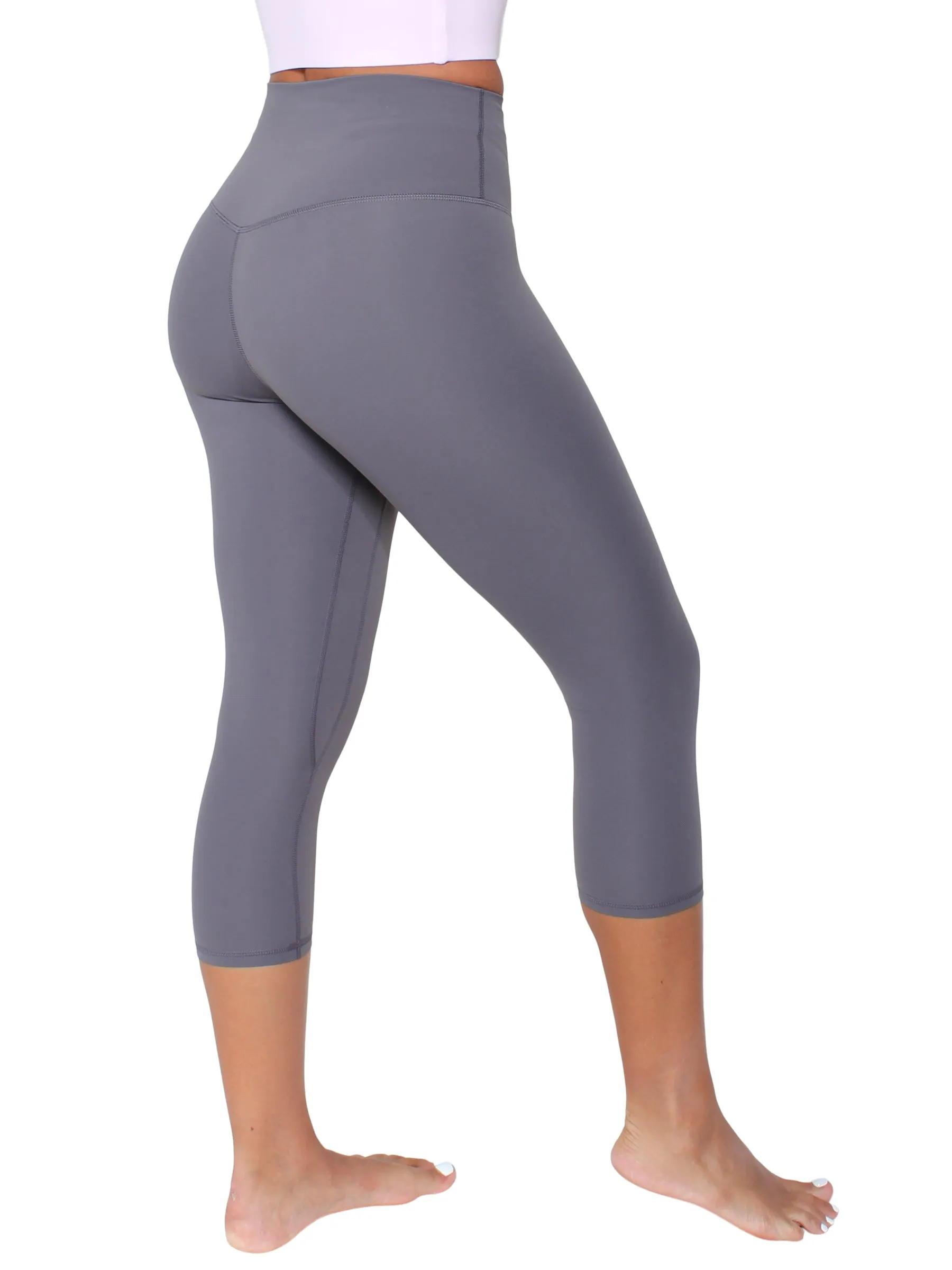 Seamless Front Capri - Grey