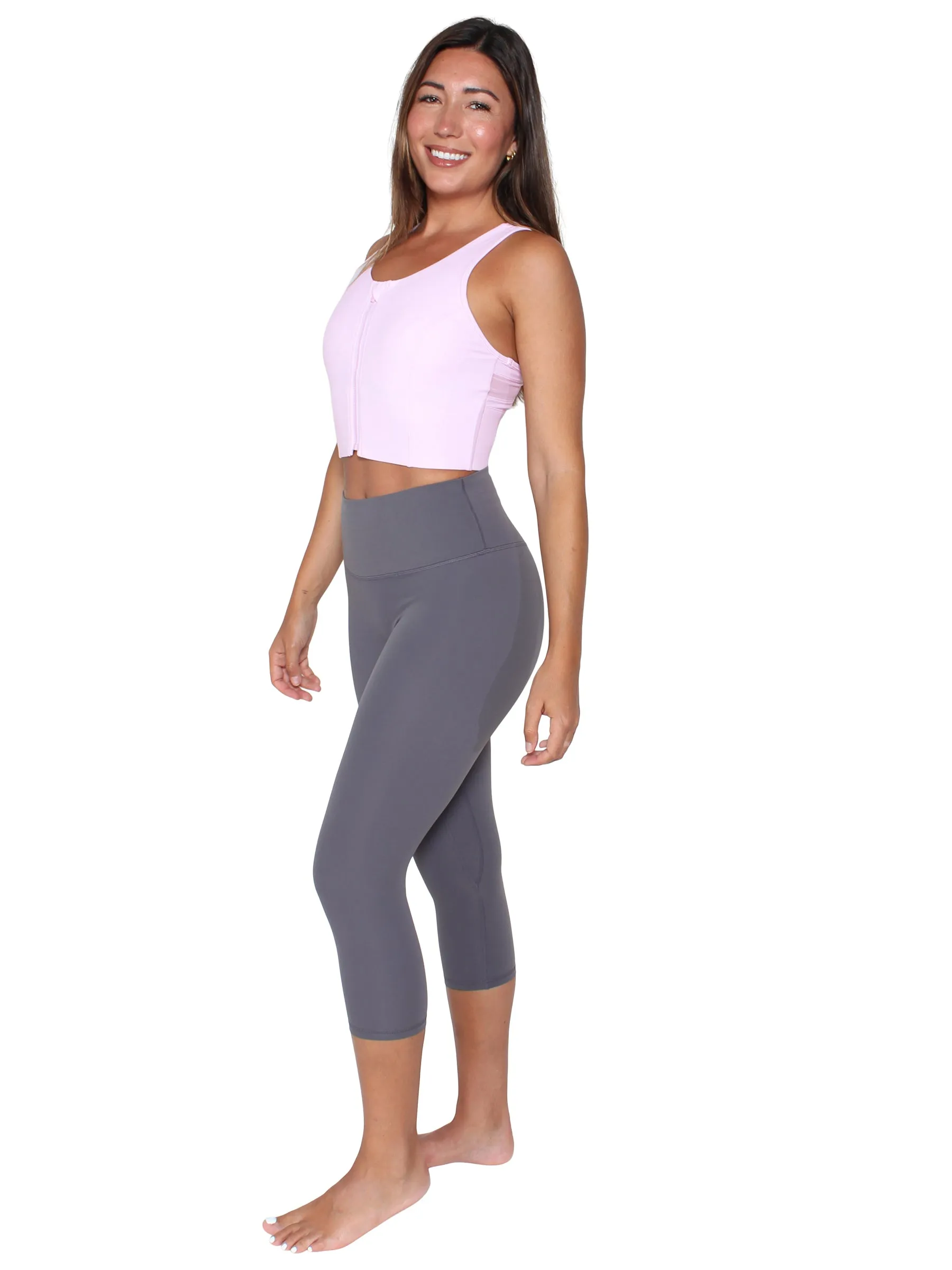Seamless Front Capri - Grey