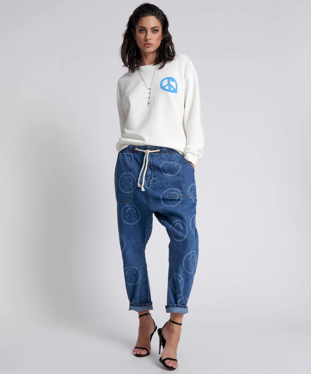 Shabby Kingpins Low Waist Boyfriend Denim Jeans - Rosewood