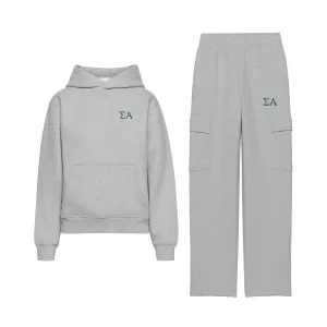 Sigma Alpha Fave Fit Fleece Cargo Hoodie Set