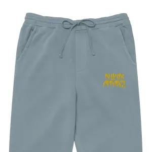 Slate pigment-dyed sweatpants-Embroidered Urban Logo